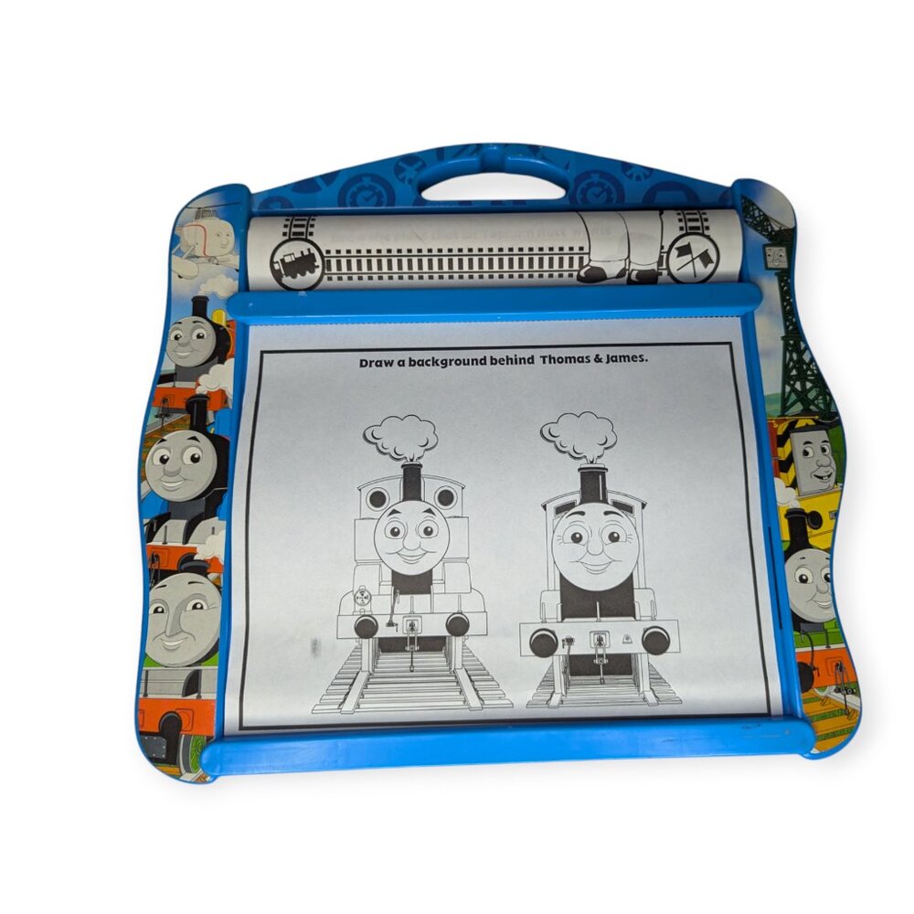 Vintage Thomas the Tank Engine Lap Desk with Blank Coloring Roll 13" x 12" x 1.5